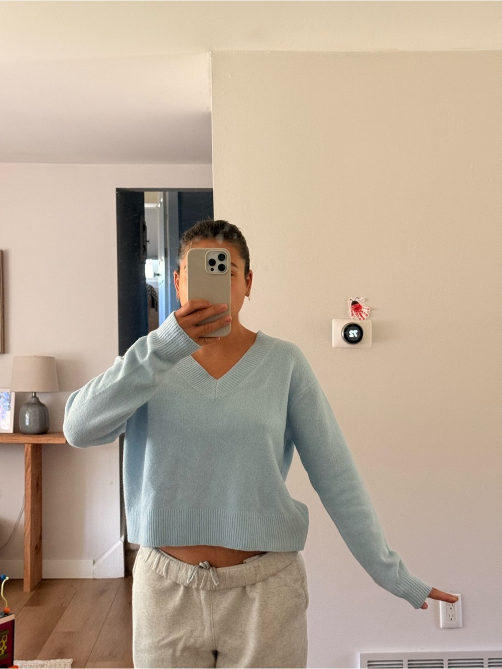 Universal Thread Light Blue V-Neck Knit Sweater